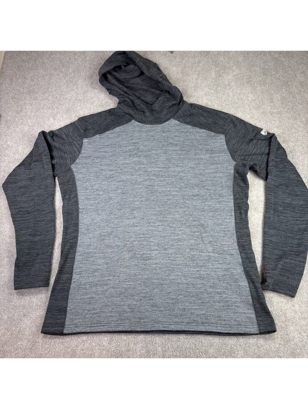 Kuhl Engineered Hoodie Shirt XL Lightweight Performance Hiking Gray Thumb Holes